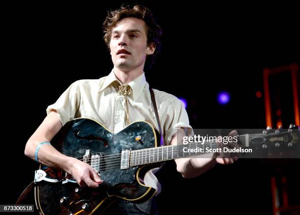 Singer Misha Lindes of the band Sadgirl performs onstage during the Tropicalia Music and Taco Festival at Queen Mary Events Park on November 11, 2017...