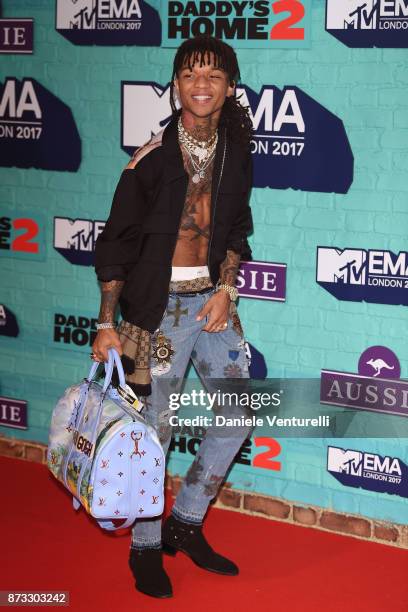 Hip-Hop artist Swae Lee of Rae Sremmurd attends the MTV EMAs 2017 held at The SSE Arena, Wembley on November 12, 2017 in London, England.