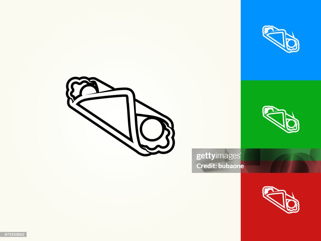 Cannoli Black Stroke Linear Icon