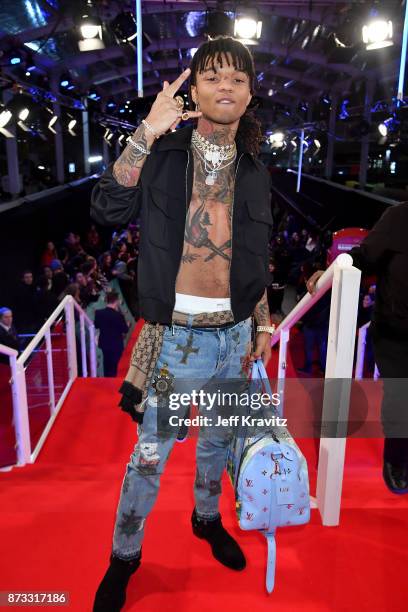 Hip-Hop artist Swae Lee of Rae Sremmurd attends the MTV EMAs 2017 held at The SSE Arena, Wembley on November 12, 2017 in London, England.