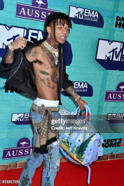 Hip-Hop artist Swae Lee of Rae Sremmurd attends the MTV EMAs 2017 held at The SSE Arena, Wembley on November 12, 2017 in London, England.