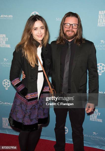 Madeline Zima and Ryan Snow attend the Festival Gala at CIA at Copia during ithe 7th Annual Napa Valley Film Festival on November 11, 2017 in Napa,...