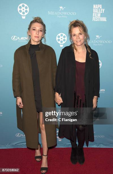 Madelyn Deutch and Lea Thompson attend the Festival Gala at CIA at Copia during ithe 7th Annual Napa Valley Film Festival on November 11, 2017 in...