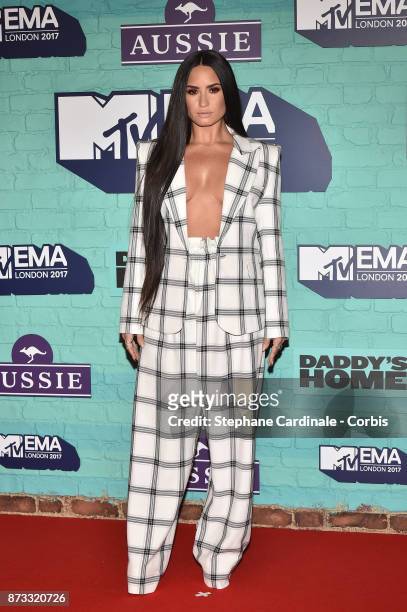 Demi Lovato attends the MTV EMAs 2017 at The SSE Arena, Wembley on November 12, 2017 in London, England.