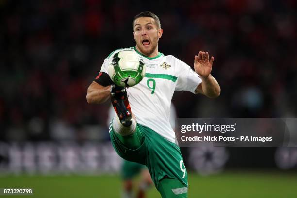 Northern Ireland's Conor Washington during the FIFA World Cup Qualifying second leg match at St Jakob Park, Basel. PRESS ASSOCIATION Photo. Picture...