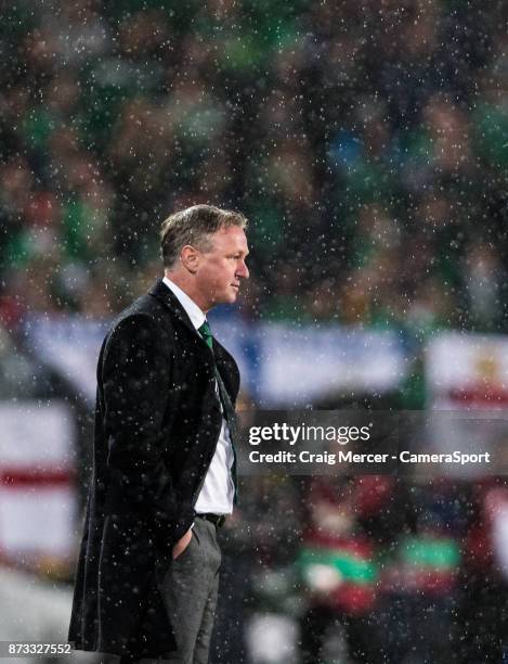 Northern Ireland's Manager Michael O'Neill during the FIFA 2018 World Cup Qualifier Play-Off: Second Leg between Switzerland and Northern Ireland at...