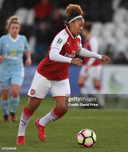 Lauren James of Arsenal during the WSL match between Arsenal Women and Sunderland on November 12, 2017 in Borehamwood, United Kingdom.