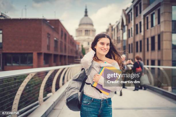 schoolgirl in uk - secondary school london stock pictures, royalty-free photos & images