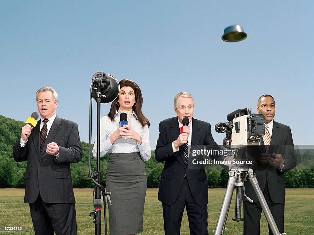 News presenters and ufo