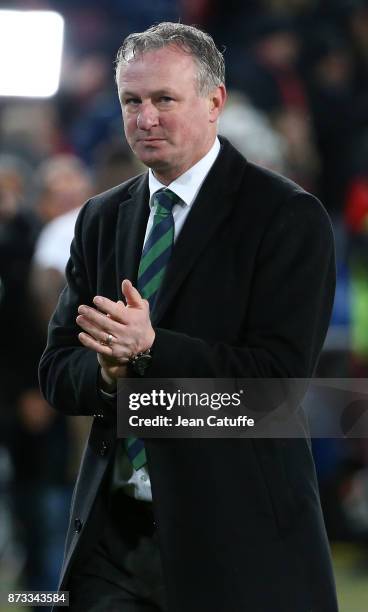 Coach of Northern Ireland Michael O'Neill following the FIFA 2018 World Cup Qualifier Play-Off: Second Leg between Switzerland and Northern Ireland...