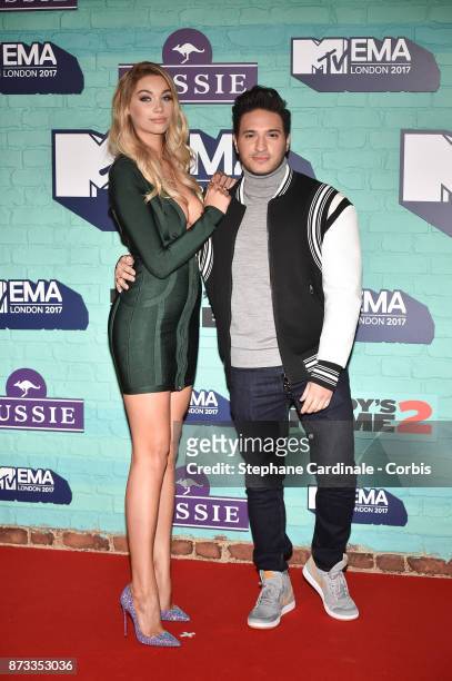 Jonas Blue and guest attends the MTV EMAs 2017 at The SSE Arena, Wembley on November 12, 2017 in London, England.