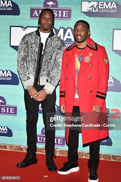 Rap Duo Krept and Konan attend the MTV EMAs 2017 at The SSE Arena, Wembley on November 12, 2017 in London, England.