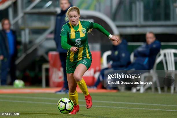 Nadine Noordam of ADO Den Haag during the Dutch Eredivisie Women match between ADO Den Haag v Fc Twente at the Cars Jeans Stadium on November 10,...