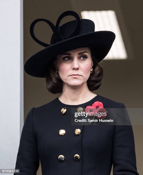 Catherine, Duchess of Cambridge during the annual Remembrance Sunday Service at The Cenotaph on November 12, 2017 in London, England.