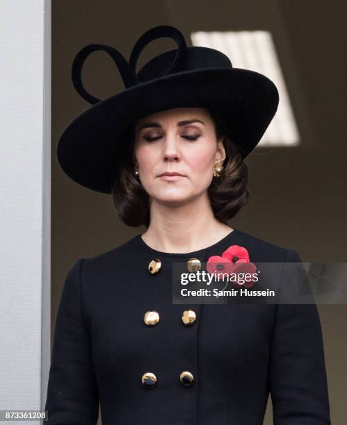 Catherine, Duchess of Cambridge during the annual Remembrance Sunday Service at The Cenotaph on November 12, 2017 in London, England.