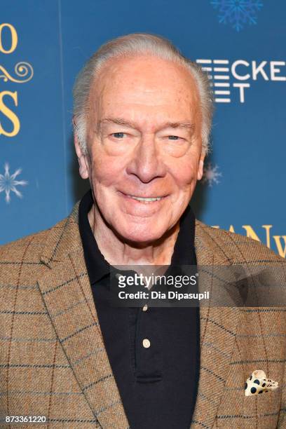 Christopher Plummer attends "The Man Who Invented Christmas" New York screening at Florence Gould Hall on November 12, 2017 in New York City.