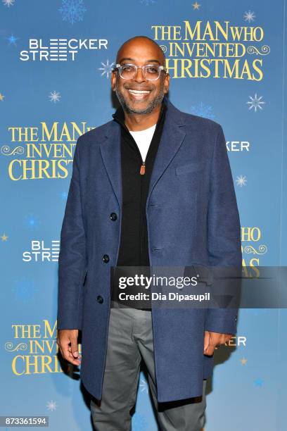 Director Bharat Nalluri attends "The Man Who Invented Christmas" New York screening at Florence Gould Hall on November 12, 2017 in New York City.