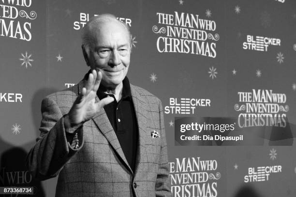 Christopher Plummer attends "The Man Who Invented Christmas" New York screening at Florence Gould Hall on November 12, 2017 in New York City.