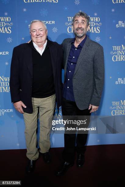 Author Les Standiford and producer Mitchell Kaplan attend "The Man Who Invented Christmas" New York Screening at Florence Gould Hall on November 12,...