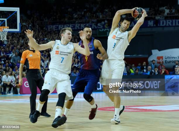 Felipe Reyes of Real Madrid during the Liga Endesa game between Real Madrid and FCB Lassa at Wizink Center on November 12, 2017 in Madrid, Spain.