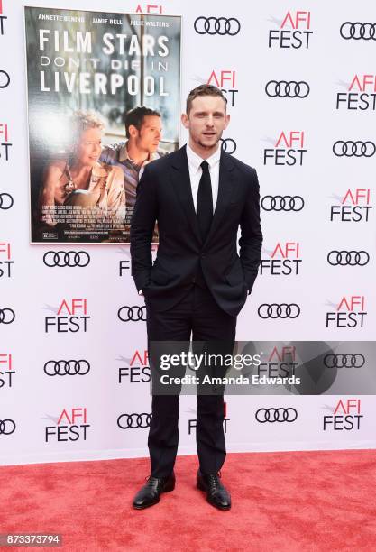 Actor Jamie Bell arrives at the AFI FEST 2017 Presented By Audi screening of "Film Stars Don't Die In Liverpool" at the TCL Chinese Theatre on...
