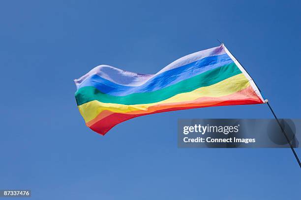 rainbow flag - rainbow flag stock pictures, royalty-free photos & images