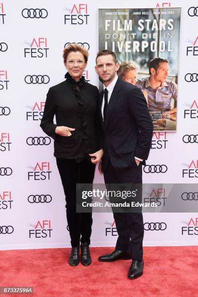 Actress Annette Bening and actor Jamie Bell arrive at the AFI FEST 2017 Presented By Audi screening of "Film Stars Don't Die In Liverpool" at the TCL...