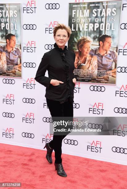 Actress Annette Bening arrives at the AFI FEST 2017 Presented By Audi screening of "Film Stars Don't Die In Liverpool" at the TCL Chinese Theatre on...