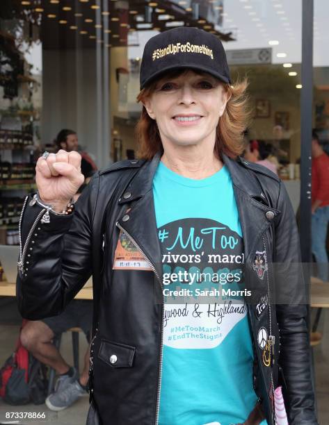 Actress Frances Fisher participates in the Take Back The Workplace March and #MeToo Survivors March & Rally on November 12, 2017 in Hollywood,...