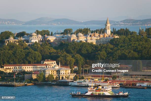 golden horn and topkapi palace - topkapi palace stock pictures, royalty-free photos & images