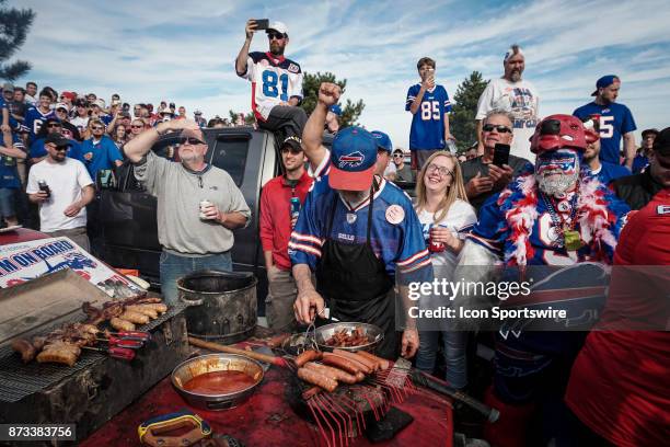 Tailgating at the Hammer's Lot at the Pinto Ron tailgate party before the Buffalo Bills faced the Tampa Bay Buccaneers in Orchard Park, N.Y. Ken...