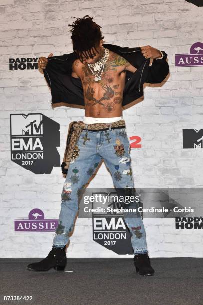 Hip-Hop artist Swae Lee poses in the Winners Room during the MTV EMAs 2017 held at The SSE Arena, Wembley on November 12, 2017 in London, England.