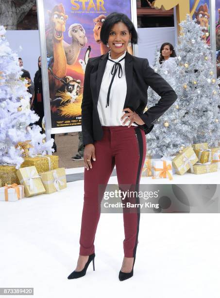 Actress Denise Boutte attends the premiere of Columbia Pictures' 'The Star' at Regency Village Theatre on November 12, 2017 in Westwood, California.