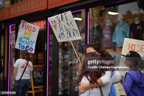 Participants seen at the Take Back The Workplace March And #MeToo Survivors March & Rally on November 12, 2017 in Hollywood, California.