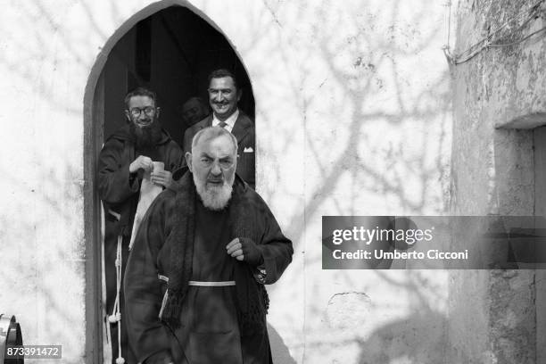 Padre Pio at the Sanctuary of Saint Pio of Pietrelcina 1963.