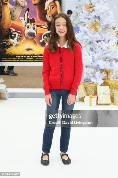 Aubrey Anderson-Emmons arrives at the Premiere of Columbia Pictures' "The Star" at the Regency Village Theatre on November 12, 2017 in Westwood,...