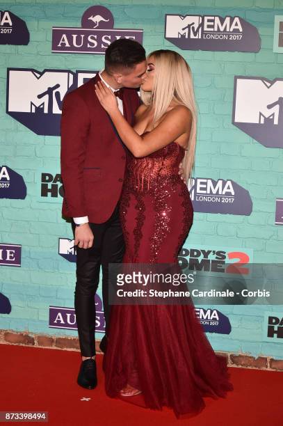 Sam Gowland and Chloe Ferry attend the MTV EMAs 2017 at The SSE Arena, Wembley on November 12, 2017 in London, England.