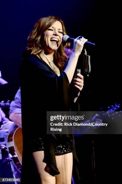 In this handout photo provided by The Country Rising Fund of The Community Foundation of Middle Tennessee, singer Martina McBride performs onstage...