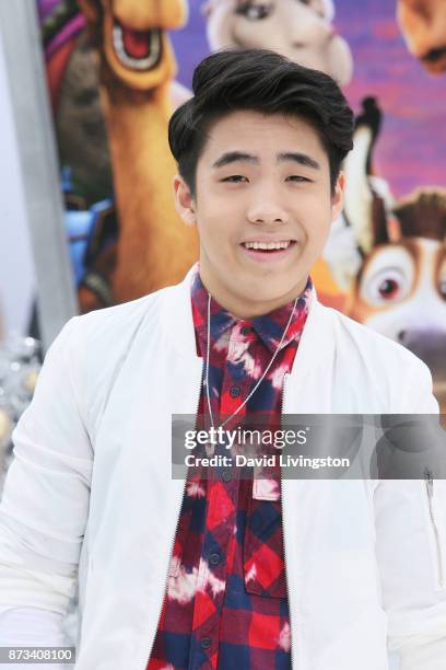 Lance Lim arrives at the Premiere of Columbia Pictures' "The Star" at the Regency Village Theatre on November 12, 2017 in Westwood, California.