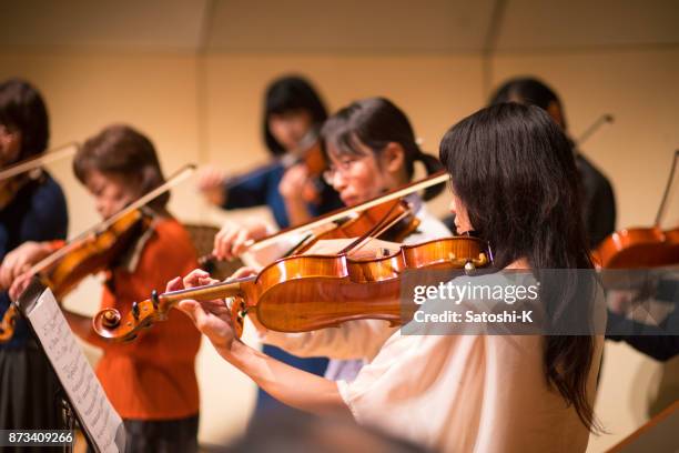 violín concierto - concierto de música clásica fotografías e imágenes de stock