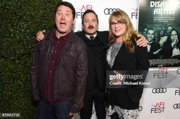 Doug Benson, Thomas Lennon, and Jenny Robertson attend the screening of "The Disaster Artist" at AFI FEST 2017 Presented By Audi on November 12, 2017...