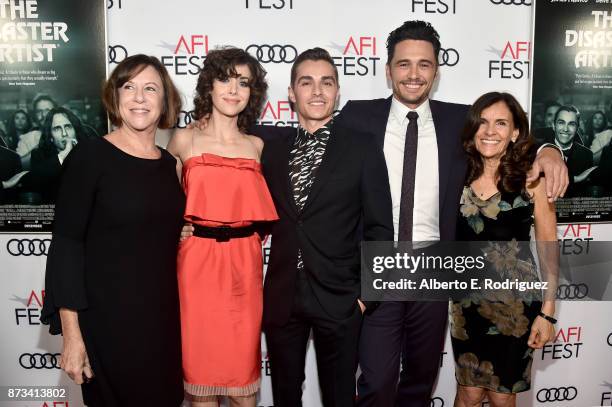 Joanne Schermerhorn, Alison Brie, Dave Franco, James Franco, and Betsy Franco-Feeney attend the screening of "The Disaster Artist" at AFI FEST 2017...