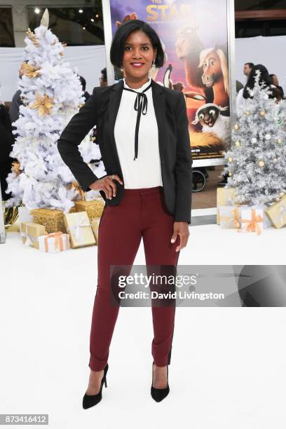 Denise Boutte arrives at the Premiere of Columbia Pictures' "The Star" at the Regency Village Theatre on November 12, 2017 in Westwood, California.