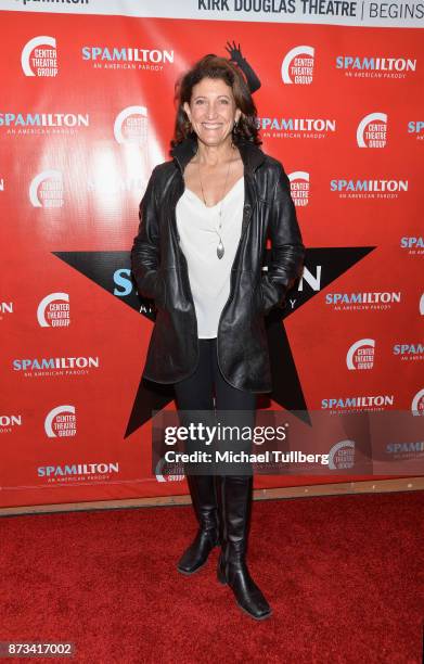 Actress Amy Aquino attends the opening night of "Spamilton" at Kirk Douglas Theatre on November 12, 2017 in Culver City, California.