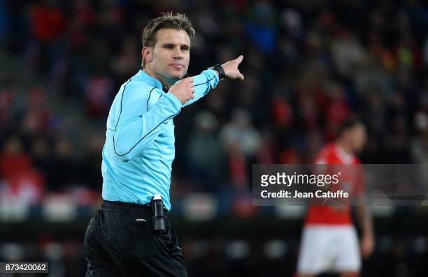 Referee Felix Brych of Germany during the FIFA 2018 World Cup Qualifier Play-Off: Second Leg between Switzerland and Northern Ireland at St....