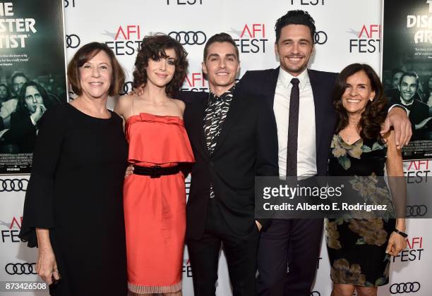 Joanne Schermerhorn, Alison Brie, Dave Franco, James Franco, and Betsy Franco-Feeney attends the screening of "The Disaster Artist" at AFI FEST 2017...