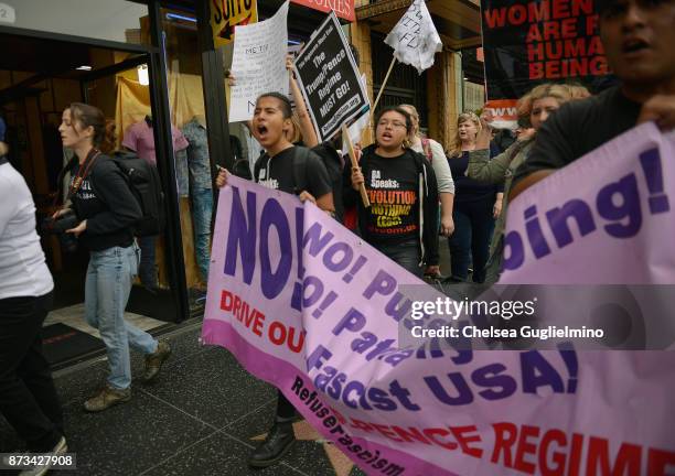 Participants seen at Take Back The Workplace March And #MeToo Survivors March & Rally on November 12, 2017 in Hollywood, California.