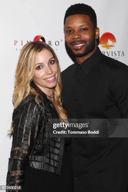 Autumn Federici and Kerry Rhodes attend the Premiere Of MarVista Entertainment's "Wedding Wonderland" on November 12, 2017 in Los Angeles, California.