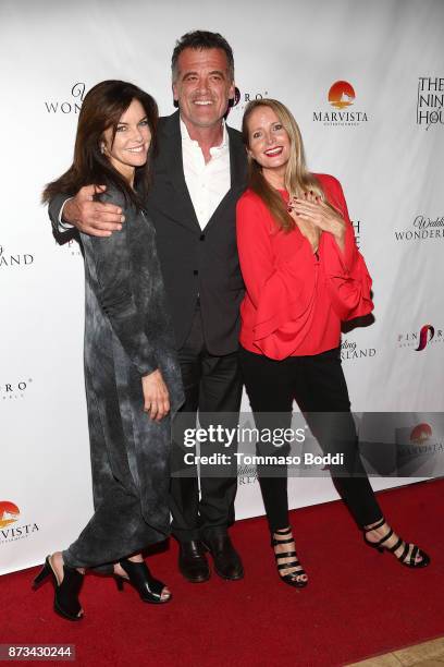 Susan Walters, Bruce Thomas and Jane Sibbett attend the Premiere Of MarVista Entertainment's "Wedding Wonderland" on November 12, 2017 in Los...