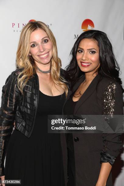 Autumn Federici and Nosheen Phoenix attend the Premiere Of MarVista Entertainment's "Wedding Wonderland" on November 12, 2017 in Los Angeles,...